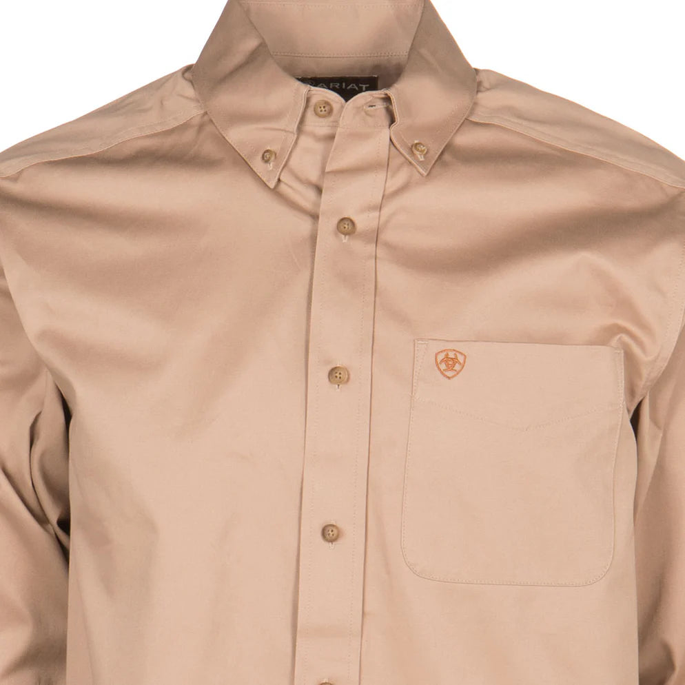 Camisa Ariat Bege Manga Longa – Masculina