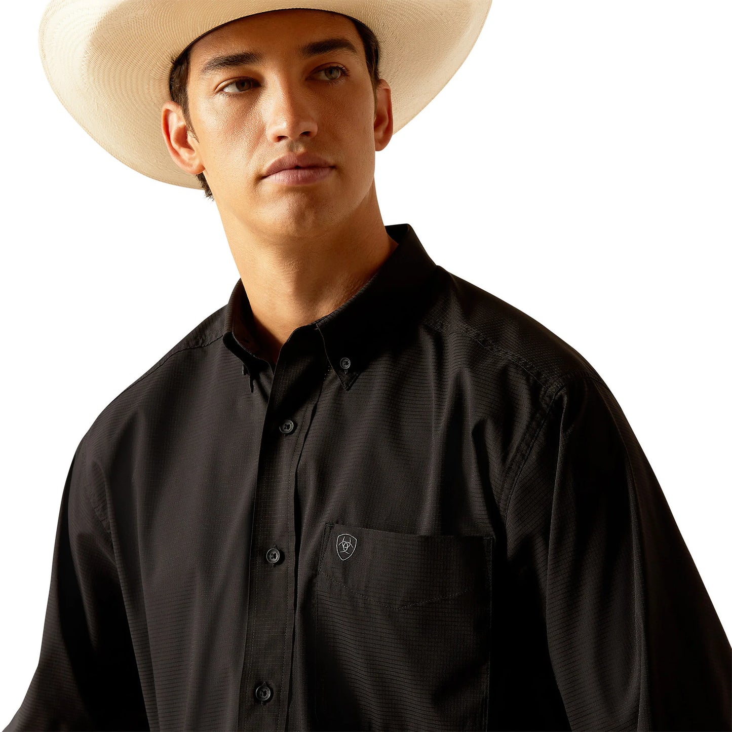 Camisa Ariat 360 Airflow Preta Manga Longa – Masculina