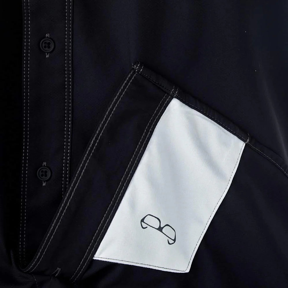 Camisa Ariat Masculina VentTEK Outbound Preta Manga Curta - Masculina