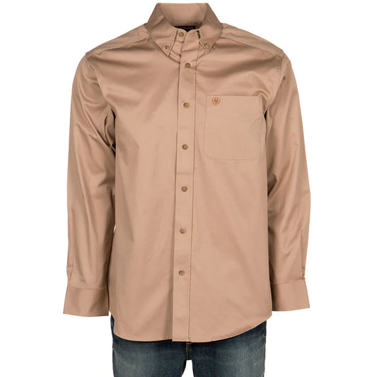 Camisa Ariat Bege Manga Longa – Masculina
