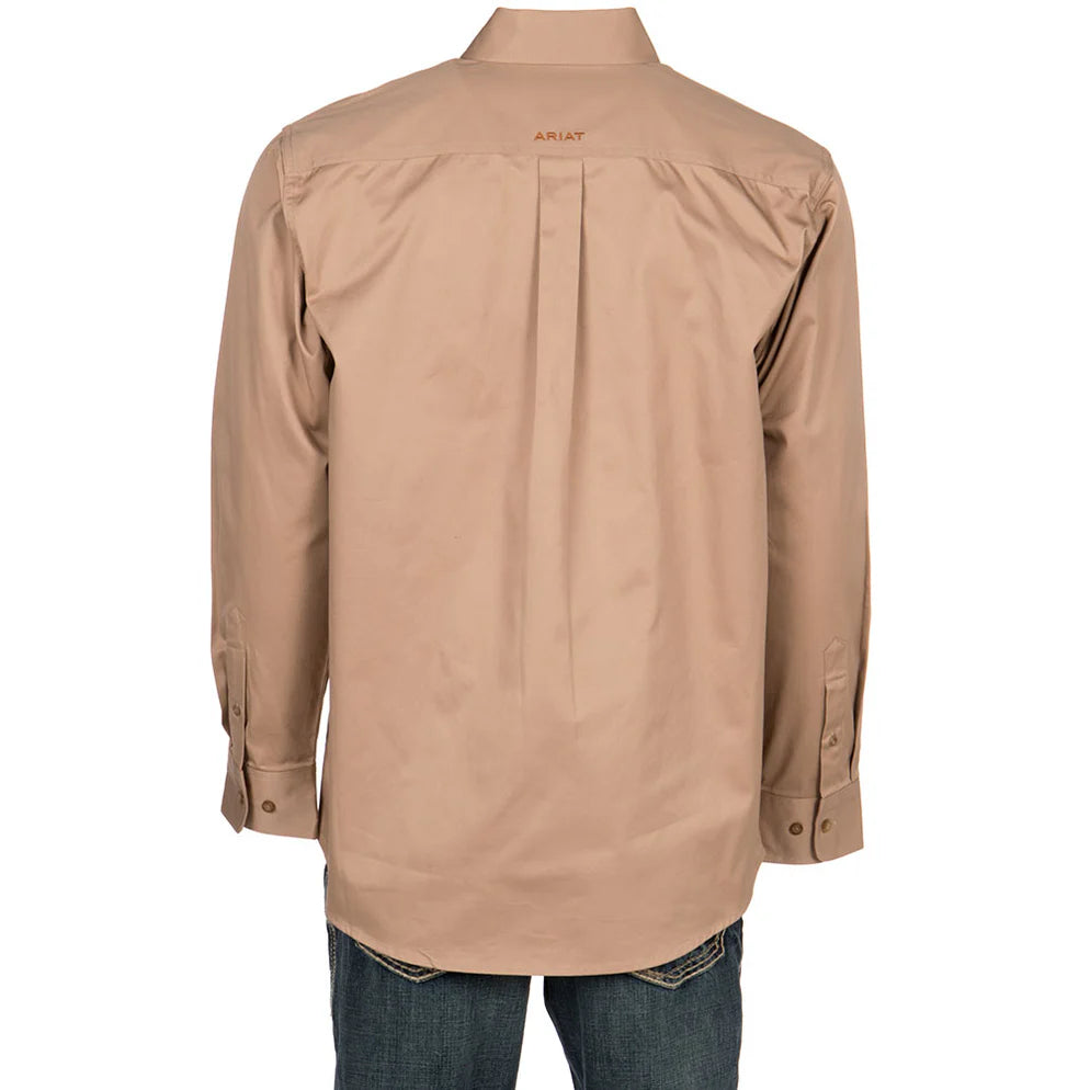 Camisa Ariat Bege Manga Longa – Masculina