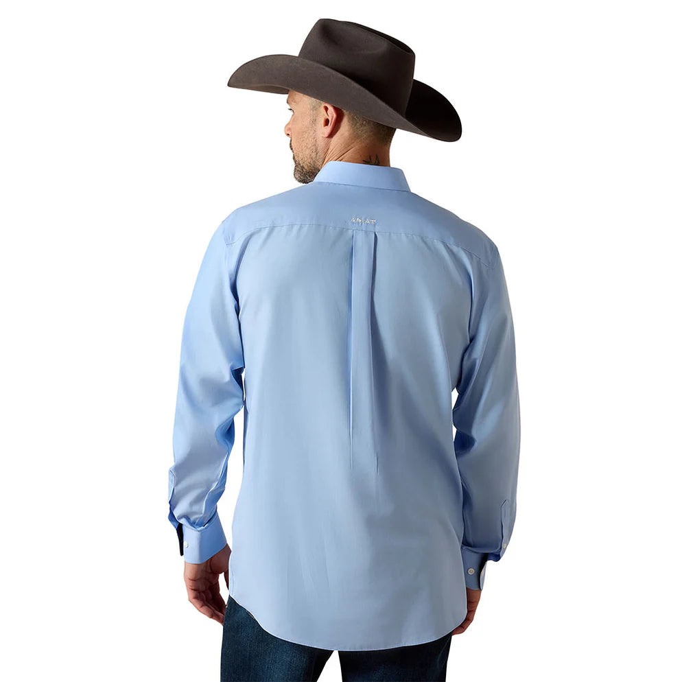 Camisa Ariat Azul Wrinkle Manga Longa – Masculina