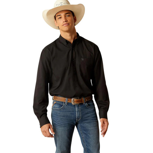 Camisa Ariat 360 Airflow Preta Manga Longa – Masculina