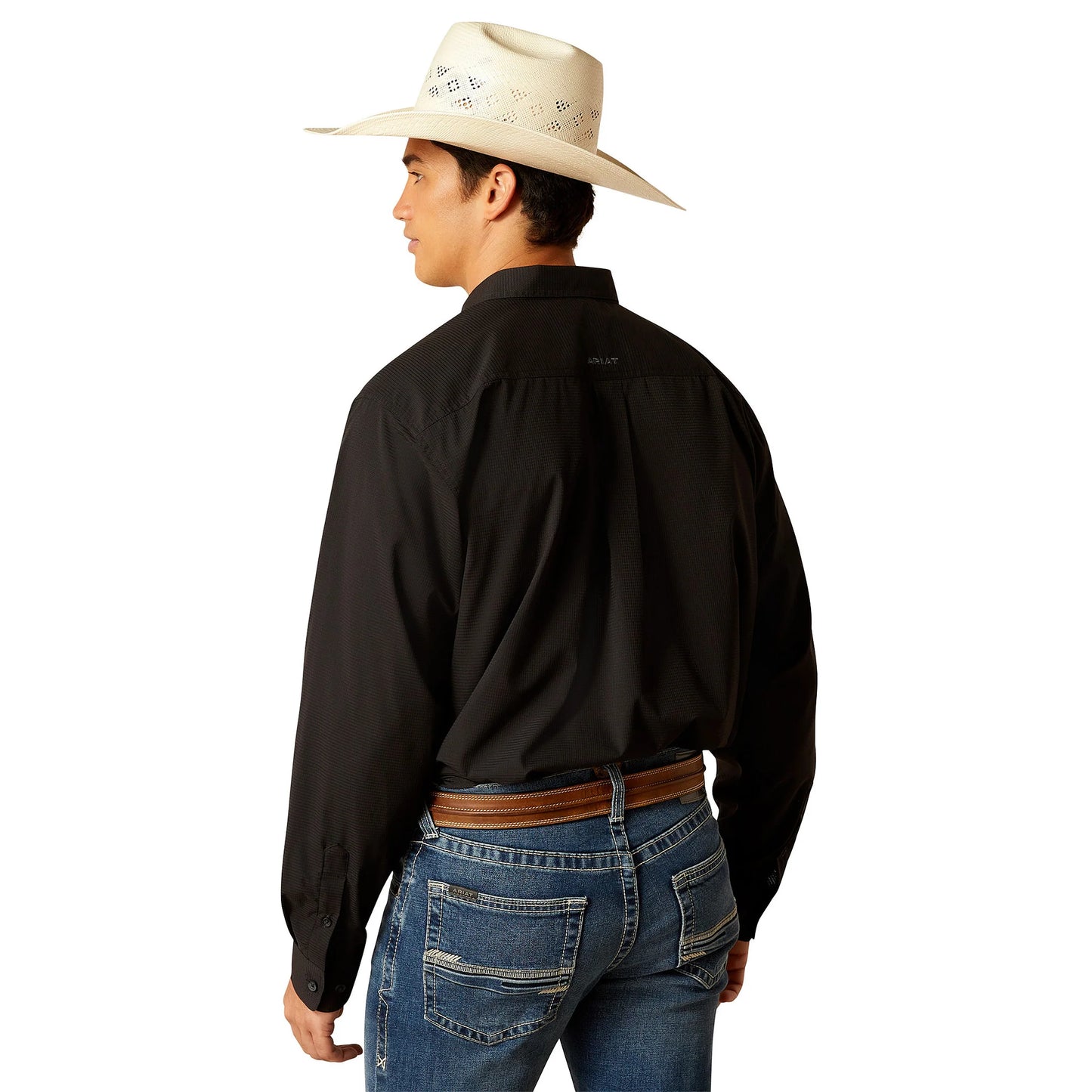 Camisa Ariat 360 Airflow Preta Manga Longa – Masculina