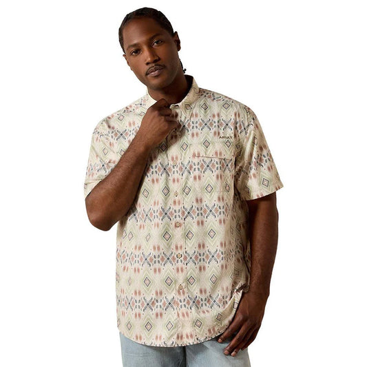 Camisa Ariat Masculina VentTEK Navajo Manga Curta - Masculina