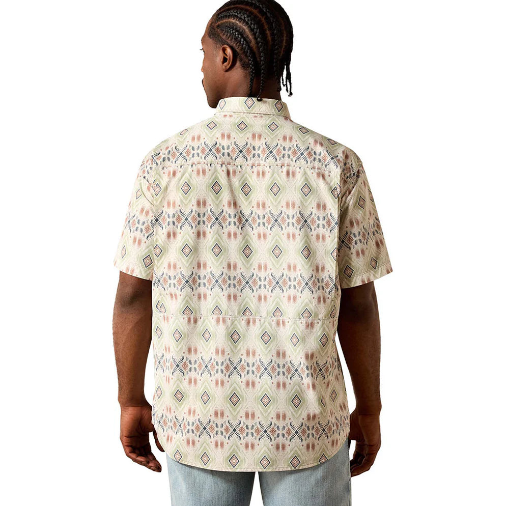 Camisa Ariat Masculina VentTEK Navajo Manga Curta - Masculina