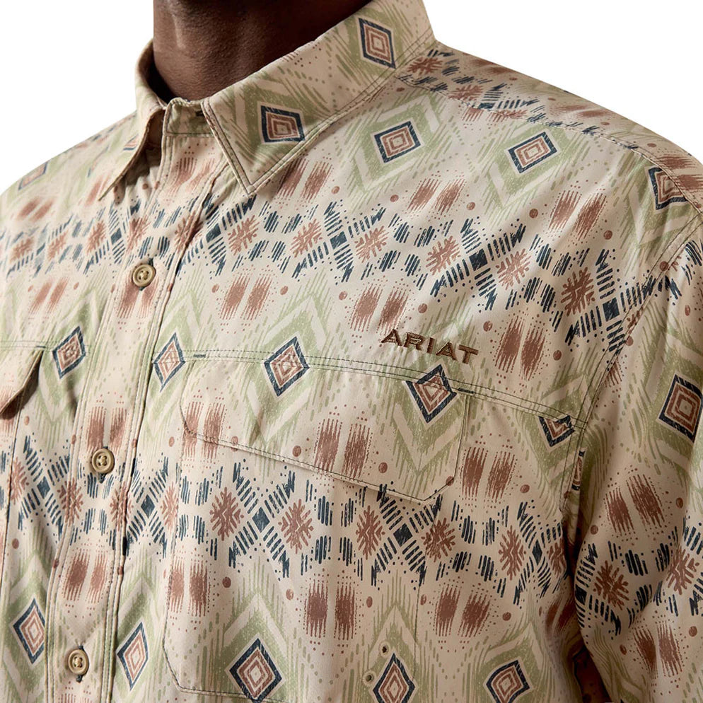 Camisa Ariat Masculina VentTEK Navajo Manga Curta - Masculina