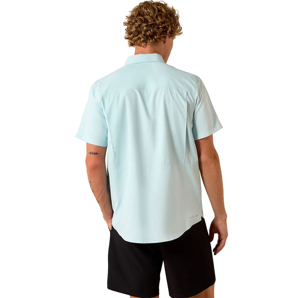Camisa Ariat Masculina VentTEK Azul Manga Curta - Masculina