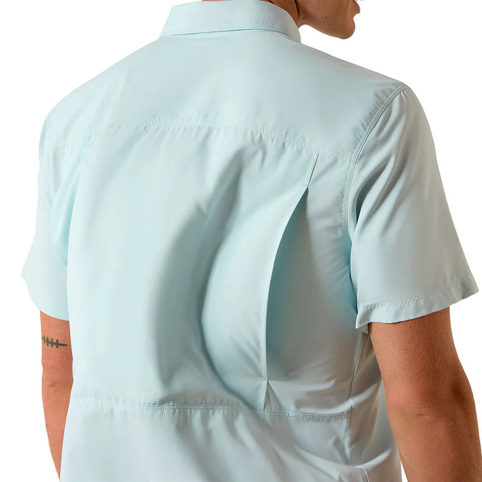 Camisa Ariat Masculina VentTEK Azul Manga Curta - Masculina