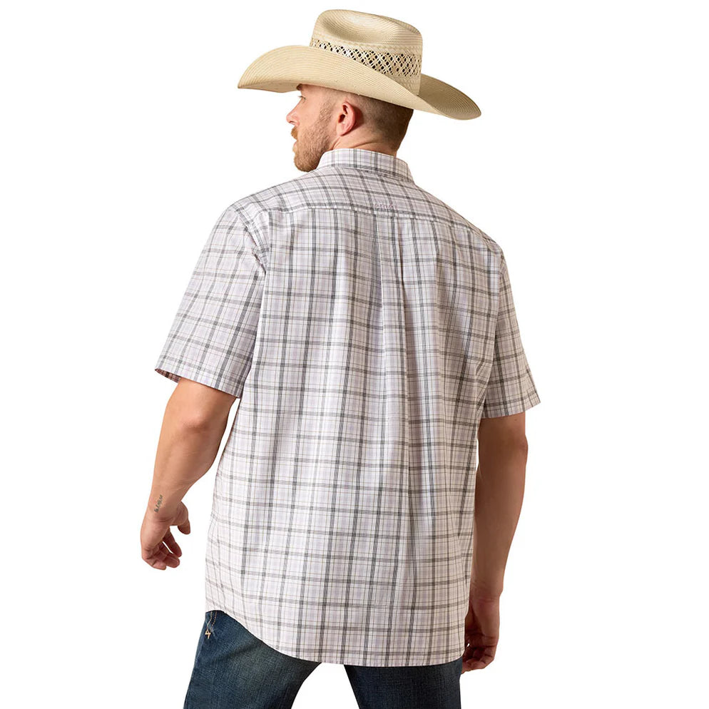 Camisa Ariat Xadrez White Manga Curta – Masculina