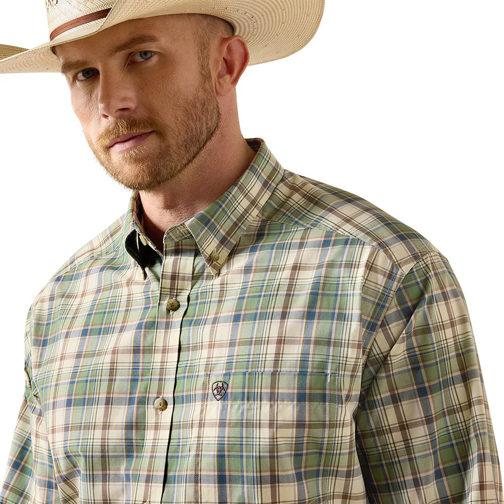 Camisa Ariat Pro Séries Xadrez Verde Manga Longa – Masculina