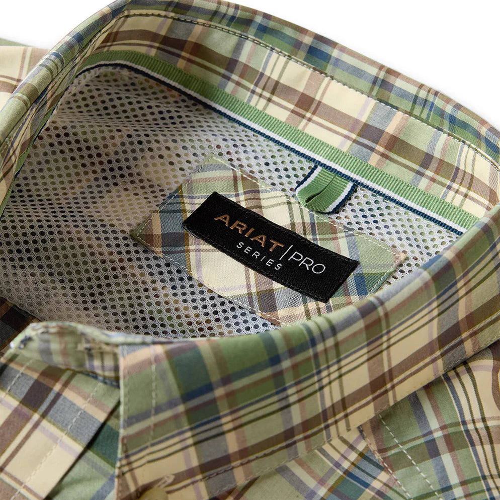 Camisa Ariat Pro Séries Xadrez Verde Manga Longa – Masculina